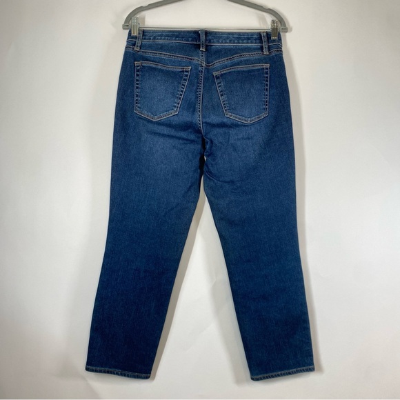 Talbots Straight Crop Denim Jeans Size 6 Blue Wash Mid Rise Casual Classic - Picture 4 of 14